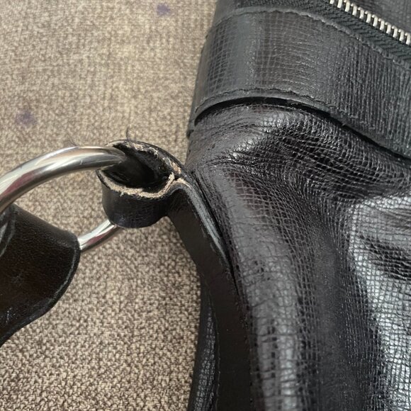 Furla convertable black leather hand/shoulder bag - Picture 10 of 12